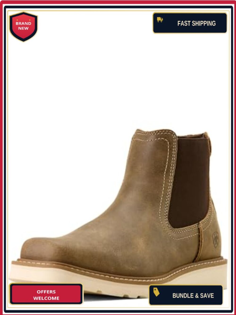 Women's Chelsea Boots Square Toe Pull-On Calf High Leather